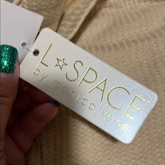 L Space Cozy Knit Beige Joggers - Picture 2 of 6